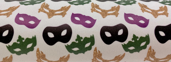 "Mardi Gras Masks" Classic Faux Leather Sheet