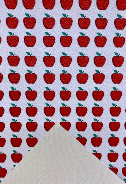 "An Apple A Day" Textured Faux Leather Sheet