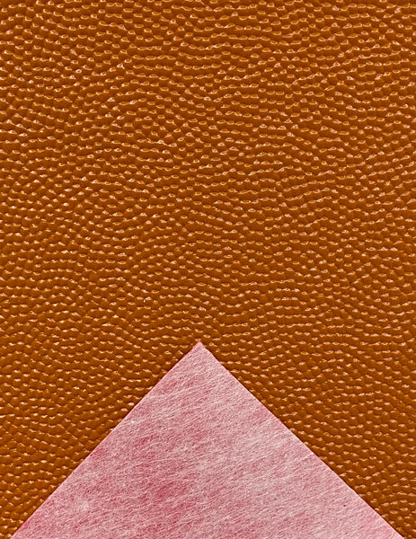 "Rust Orange" Cobblestone Textured Faux Leather Sheet