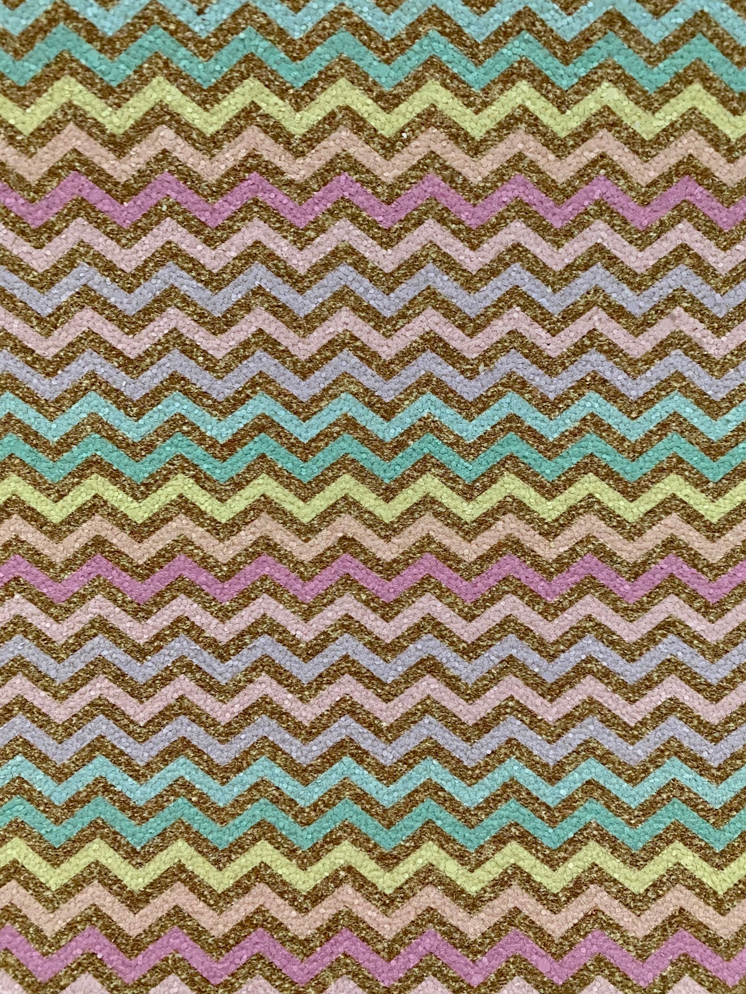 "Pastels & Gold Chevron" Premium Glitter Sheet