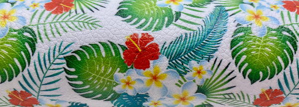 "Tropical Garden" Textured Faux Leather Sheet