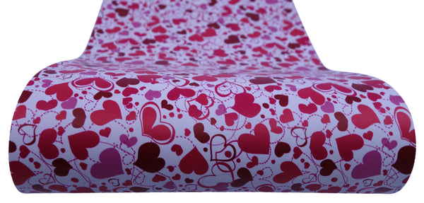 "Hearts Unlimited" Ultra Smooth Faux Leather Sheet