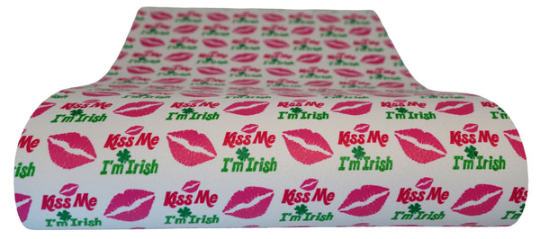 "Kiss Me I'm Irish" Textured Faux Leather Sheet