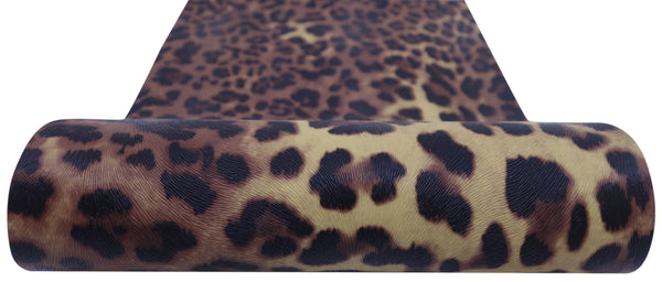 "Leopard Print" Textured Specialty Faux Leather sheet