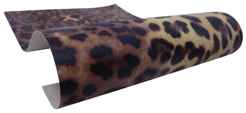 "Leopard Print" Textured Specialty Faux Leather sheet
