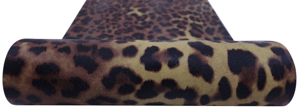 "Leopard Print" Textured Specialty Faux Leather sheet