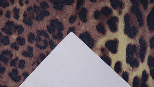 "Leopard Print" Textured Specialty Faux Leather sheet