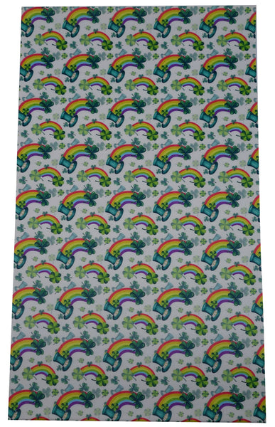 "Leprechaun Hat of Rainbows" Smooth Faux Leather sheet - CraftyTrain.com