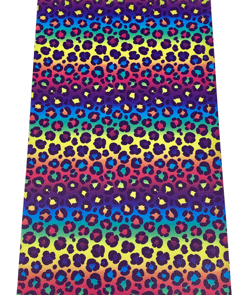 "Funky Leopard (Large Spots) Textured Faux Leather Sheet