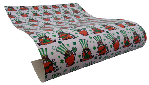 "Leprechaun Gnomes" Ultra Smooth Faux Leather Sheet