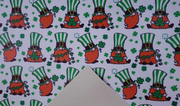 "Leprechaun Gnomes" Ultra Smooth Faux Leather Sheet