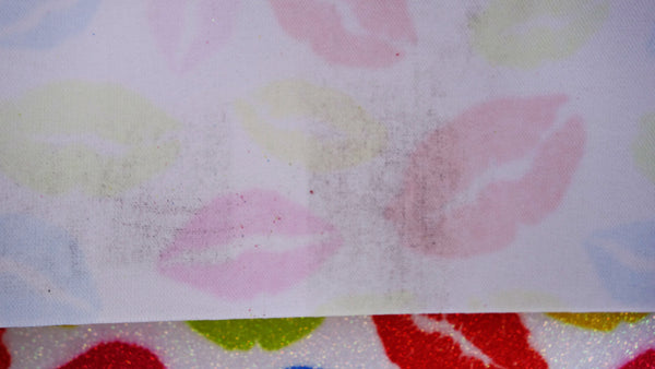 "Rainbow Lipstick Kisses" Fine Glitter Sheet - *IMPERFECT*