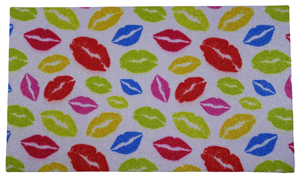 "Rainbow Lipstick Kisses" Fine Glitter Sheet - *IMPERFECT*