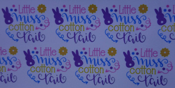 "Little Miss Cotton Tail" Textured Faux Leather Sheet