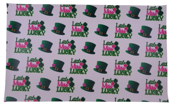 "Little Miss Lucky" Ultra Smooth Faux Leather Sheet