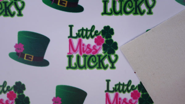 "Little Miss Lucky" Ultra Smooth Faux Leather Sheet