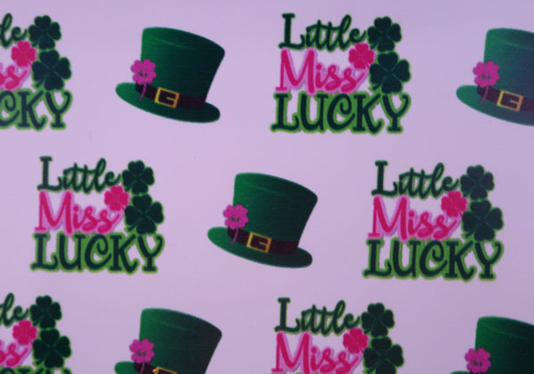 "Little Miss Lucky" Ultra Smooth Faux Leather Sheet