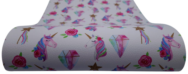 "Magical Unicorn" Textured Faux Leather sheet