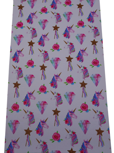 "Magical Unicorn" Textured Faux Leather sheet