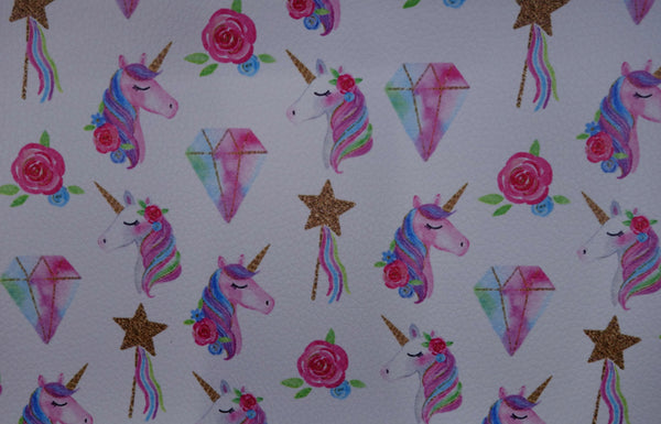 "Magical Unicorn" Textured Faux Leather sheet