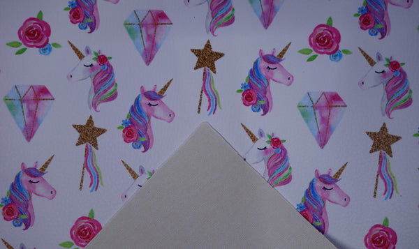 "Magical Unicorn" Textured Faux Leather sheet