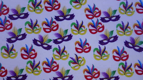 "Carnival Masks" Classic Faux Leather Sheet