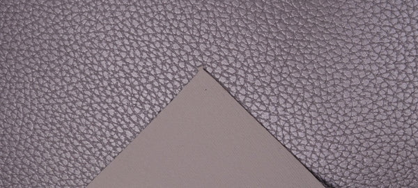 "Metallic Silver" Textured Faux Leather Sheet