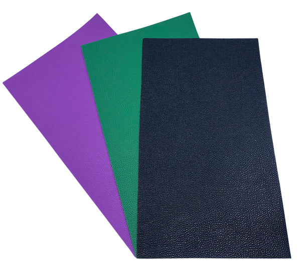 Mardi Gras Bundle - Color Coordinated Faux Leather & Glitter Sheets