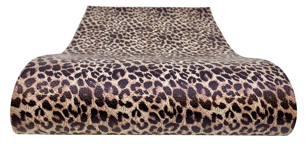 "Muted Leopard" Textured Faux Leather Sheet