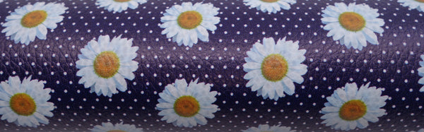 "Wild Daisy" Textured Faux Leather sheet