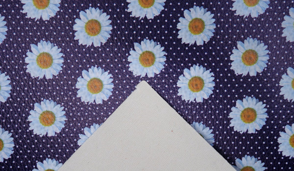 "Wild Daisy" Textured Faux Leather sheet