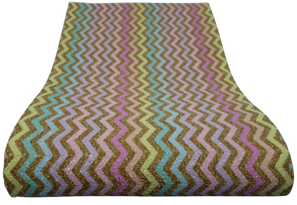 "Pastels & Gold Chevron" Premium Glitter sheet