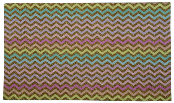 "Pastels & Gold Chevron" Premium Glitter sheet