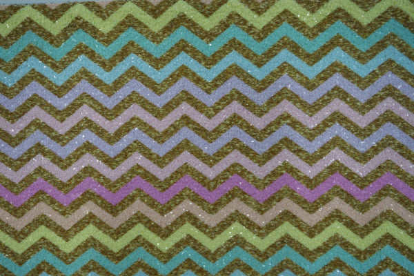 "Pastels & Gold Chevron" Premium Glitter sheet