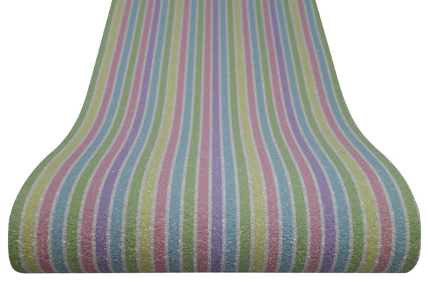 "Pastel Stripes" Premium Glitter sheet