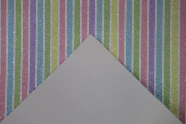 "Pastel Stripes" Premium Glitter sheet