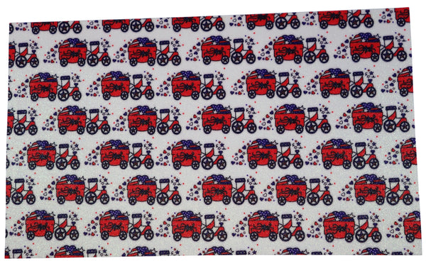 "Patriotic Train" Fine Glitter sheet