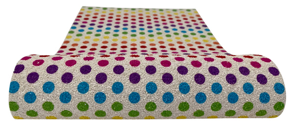 "Rainbow Polka Dots" Premium Glitter Sheet