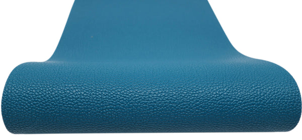 "Solid Peacock Blue-Green" Textured Faux Leather sheet - CraftyTrain.com