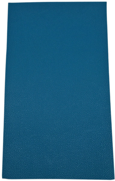 "Solid Peacock Blue-Green" Textured Faux Leather sheet - CraftyTrain.com