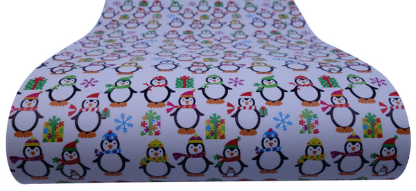 "Penguins" Classic Faux Leather sheet