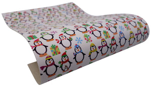 "Penguins" Classic Faux Leather sheet