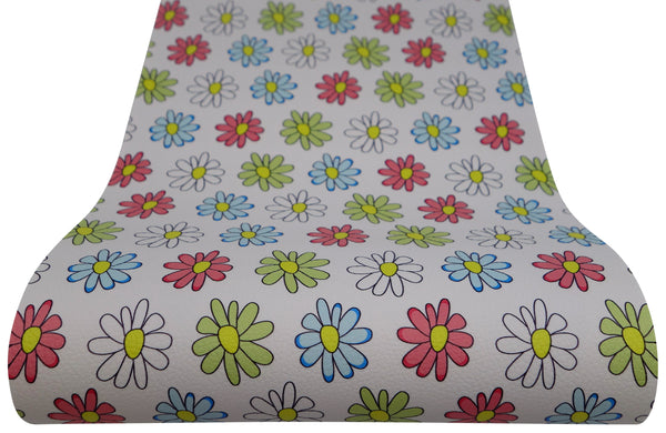 "Petite Wildflower" Textured Faux Leather sheet