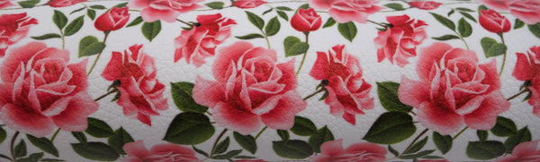 "Pink Rose" Textured Faux Leather sheet