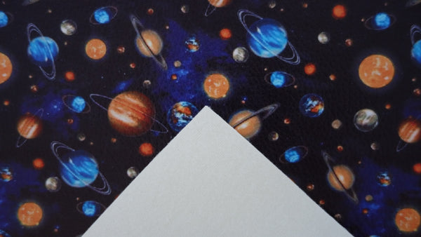 "Planets" Textured Faux Leather sheet