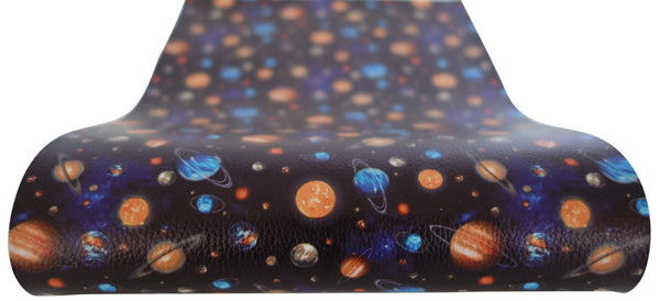 "Planets" Textured Faux Leather sheet