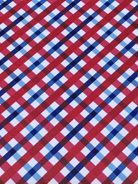 "Patriotic Plaid" Textured Faux Leather Sheet