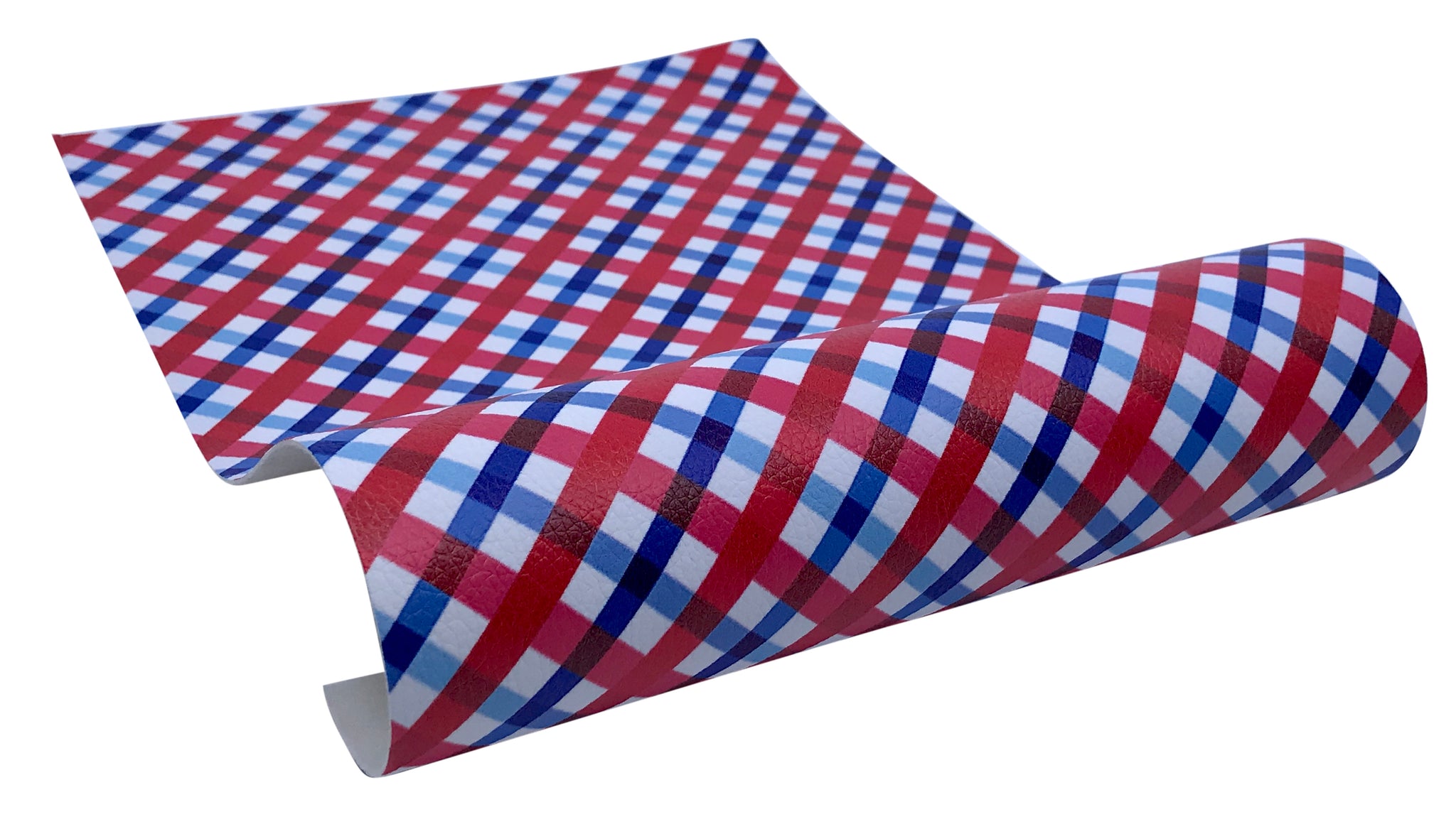 "Patriotic Plaid" Textured Faux Leather Sheet