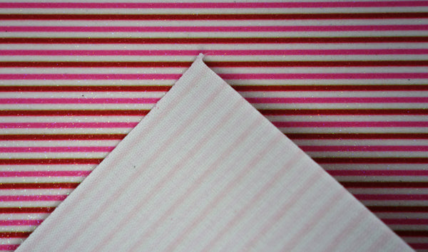 "Pink, Red & White Stripes" Fine Glitter sheet