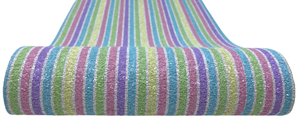 "Pastel Stripes" Premium Glitter Sheet